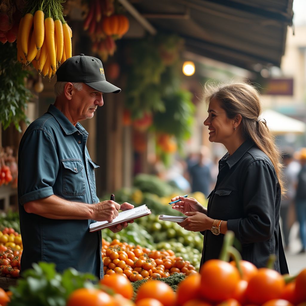 Investigación de campo en mercados locales
