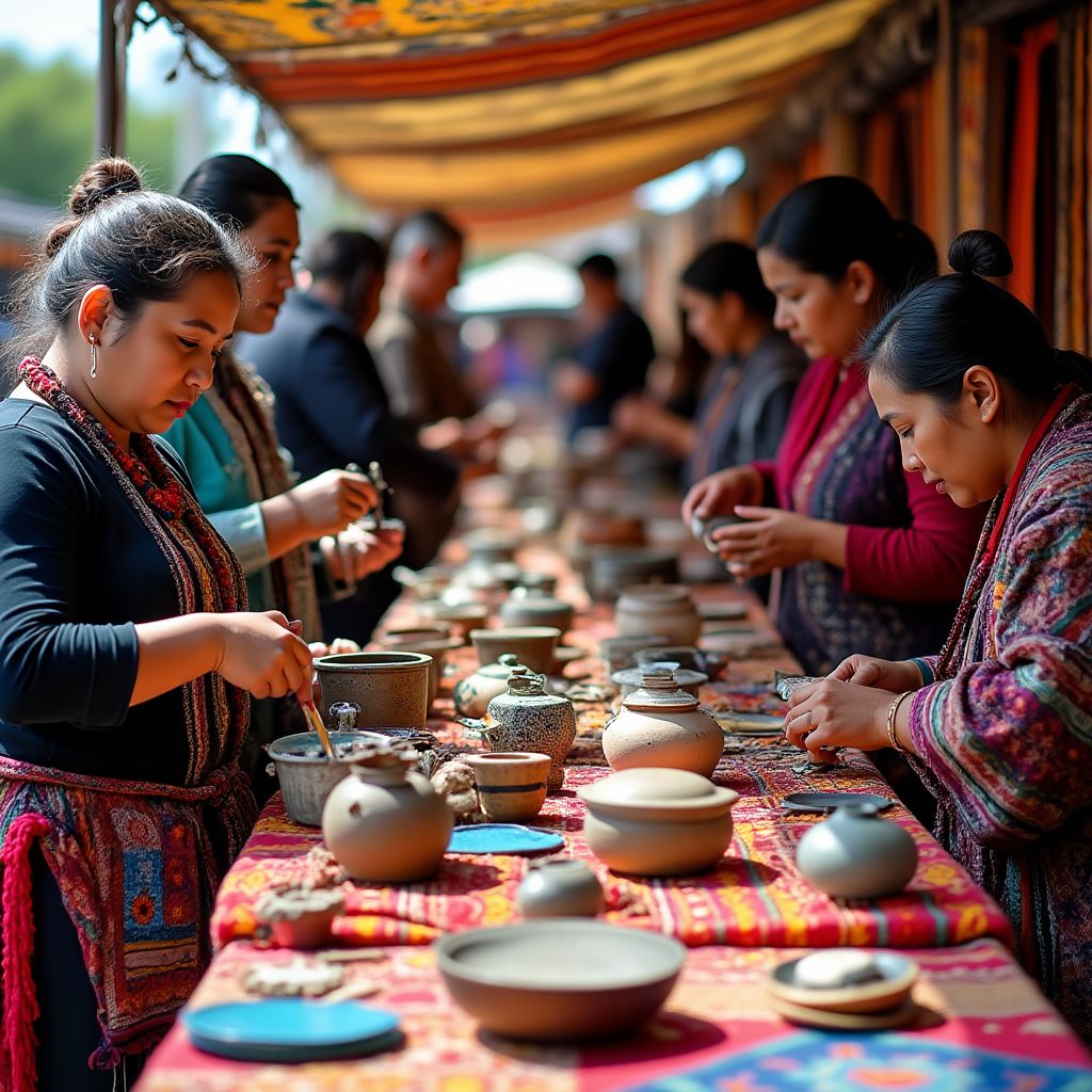 Mercados de artesanías indígenas en el norte argentino